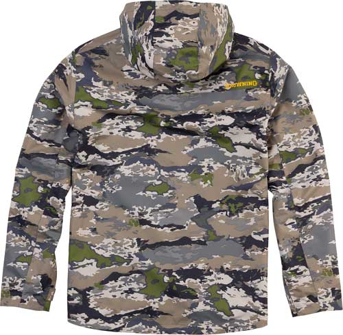 Browning Kanawha Hooded Waterproof Rain Jacket Large OVIX Camo