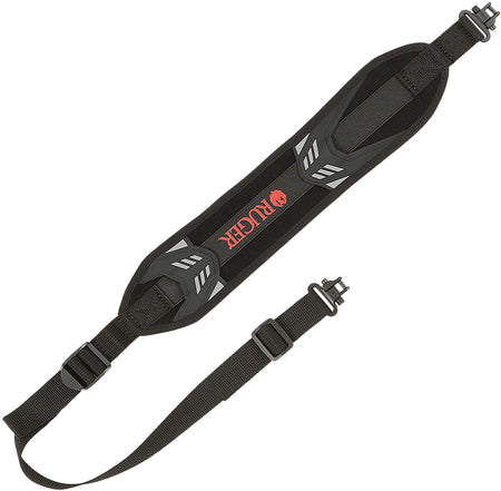Ruger Mesa Neoprene Sling Black/Red Non-Slip Elastic Adjustable 34" with Swivels