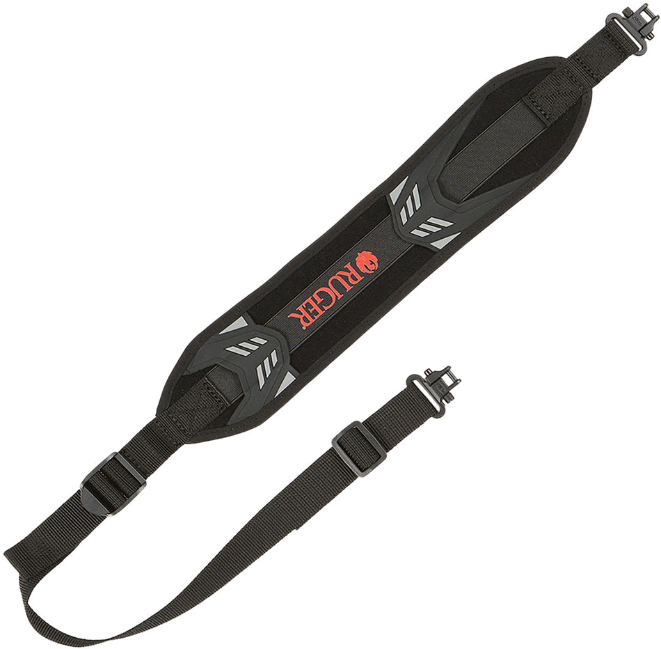 Ruger Mesa Neoprene Sling Black/Red Non-Slip Elastic Adjustable 34" with Swivels