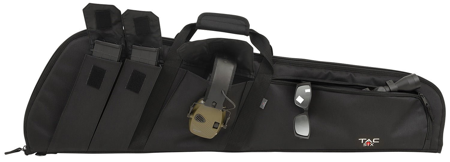Tac Six Wedge Tactical Rifle Case 41 Inch Endura Black Soft Knit Lined
