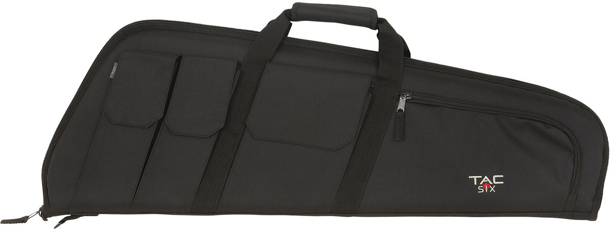 Tac Six Wedge Tactical Rifle Case 32 Inch Endura Black Soft Knit Lined