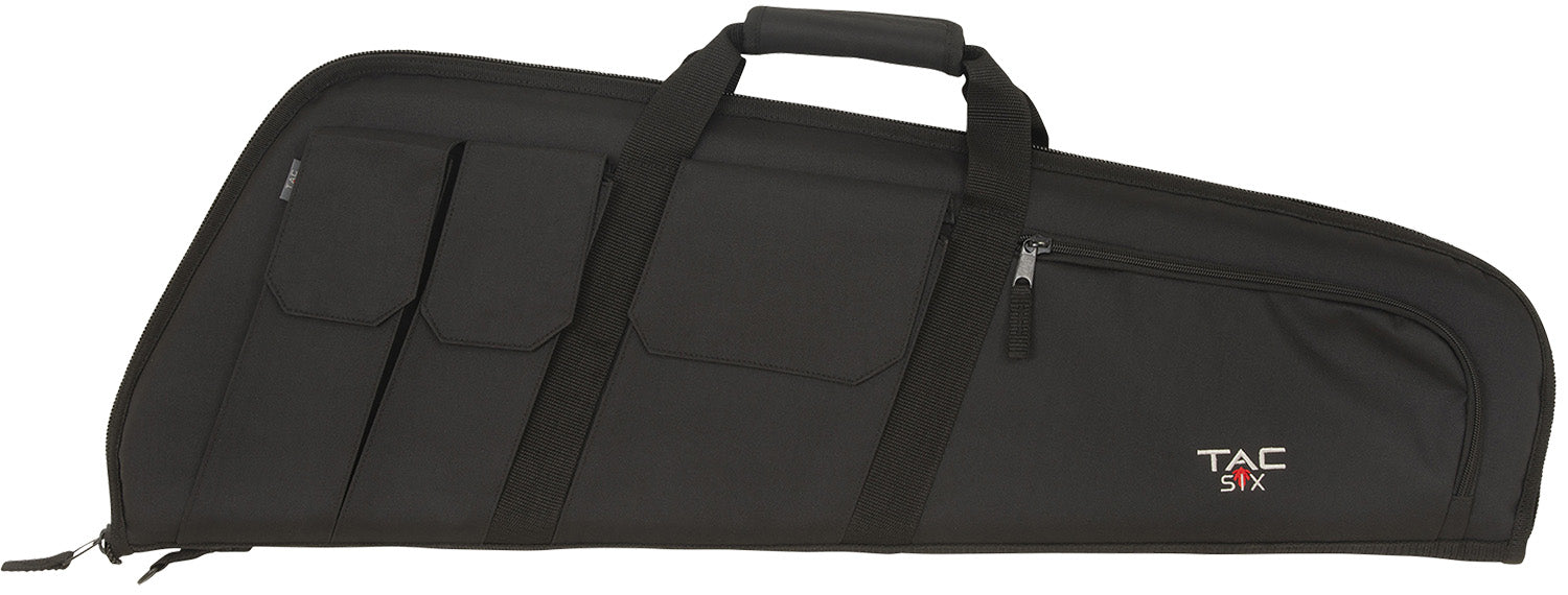 Tac Six Wedge Tactical Rifle Case 32 Inch Endura Black Soft Knit Lined