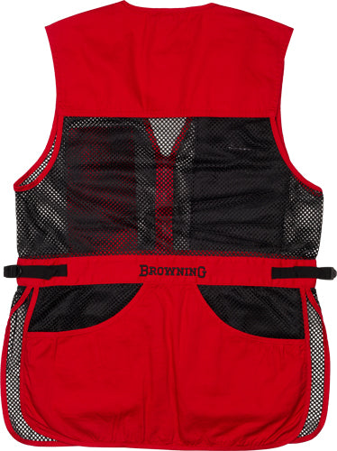 Browning Mesh Shooting Vest Large Right-Hand Black and Red Trim