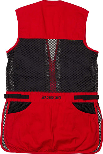 Browning Youth's Medium Mesh Shooting Vest Black and Red Right-Hand