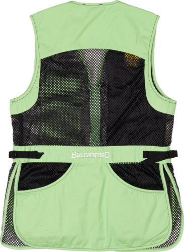 Browning Mesh Shooting Vest Women's XL Right-Hand Black and Neomint