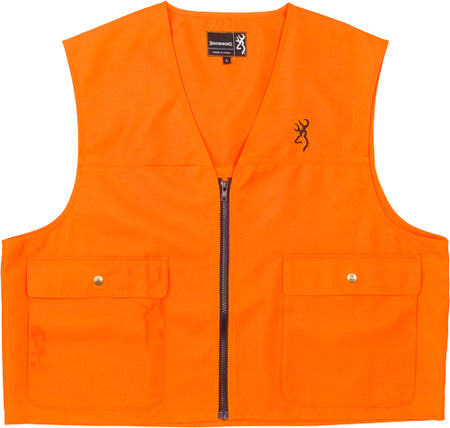 Browning Buck Mark Embroidered Blaze Orange Safety Vest Size 2XL