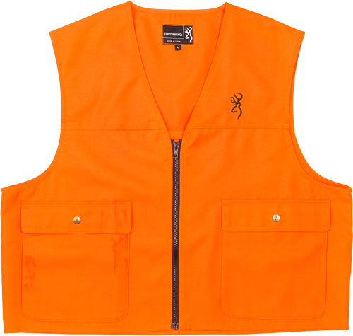 Browning Buck Mark Embroidered Blaze Orange Safety Vest Size 2XL