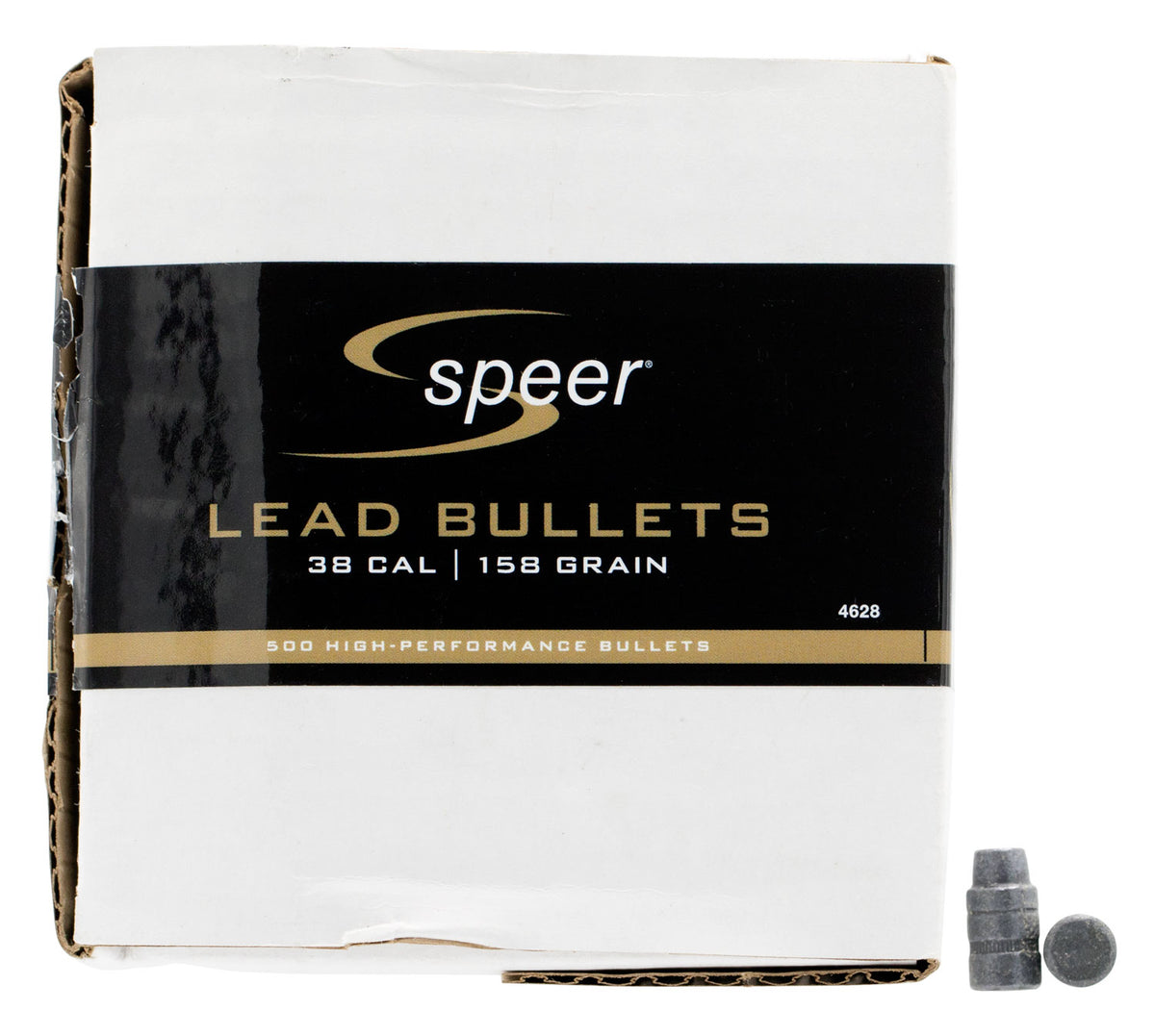 Speer 4628 Handgun Reloading Bullets 38 Cal 158gr Lead Semi Wad Cutter Hollow Point 500/Box