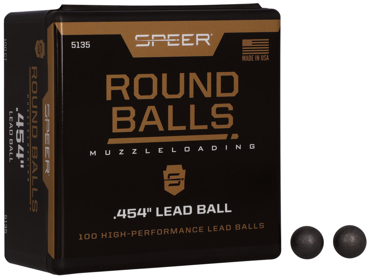 Speer Lead Round Ball 44 Cal 140gr Muzzleloader Projectiles 100/Box
