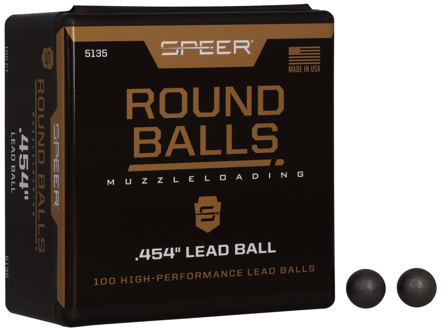 Speer Lead Round Ball 44 Cal 140gr Muzzleloader Projectiles 100/Box