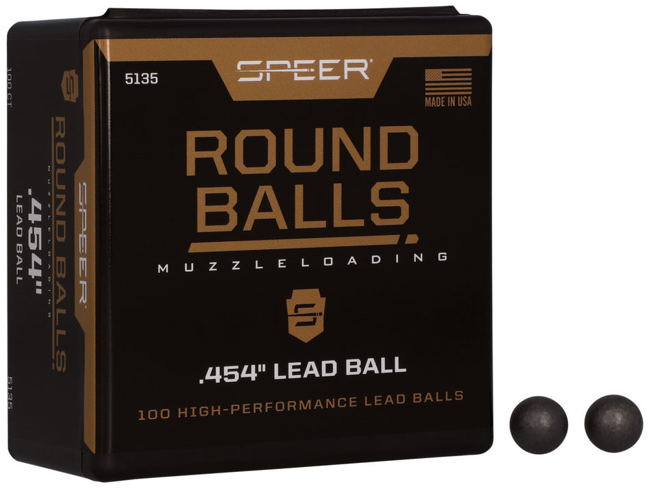 Speer Lead Round Ball 44 Cal 140gr Muzzleloader Projectiles 100/Box