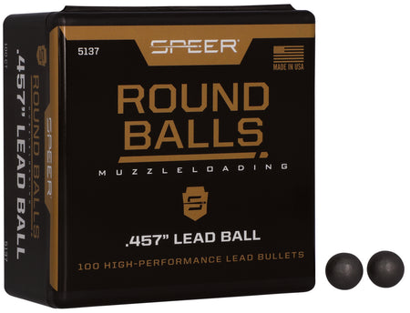 Speer Lead Round Ball 45 Cal 143gr Muzzleloader Projectiles 100/Box