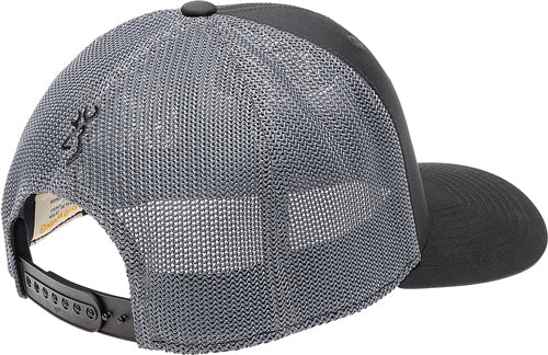 Browning Black Gray Elk Ridge 110 Mesh Snapback Rec Patch Cap