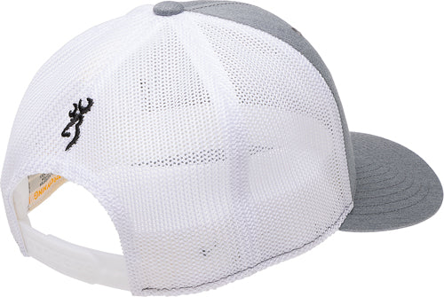 Browning Gray Mustang 110 Mesh Snapback Rec Flag Patch Cap
