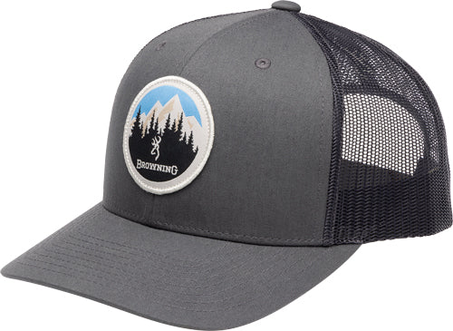 Browning Carbon Brimrock Circle Mountain Patch Mesh Back Cap