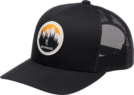 Browning Black Brimrock Circle Mountain Patch Mesh Back Cap