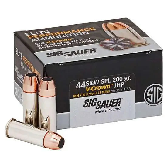 Sig Sauer  .44 S&W Special 200 grain Jacketed Hollow Point ammunition