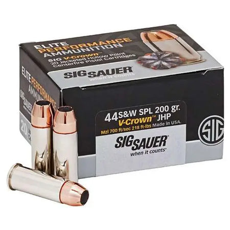 Sig Sauer  .44 S&W Special 200 grain Jacketed Hollow Point ammunition