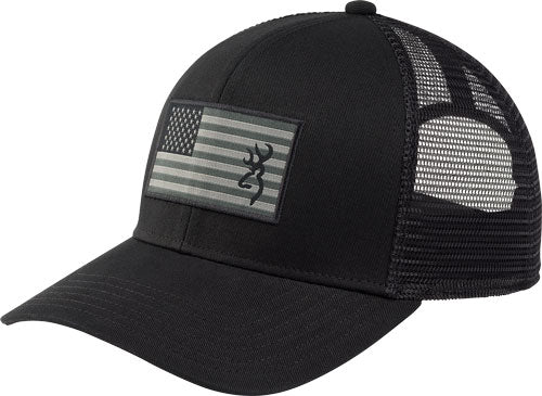 Browning Black Glory American Flag Patch Mesh Snapback Hat OSFM