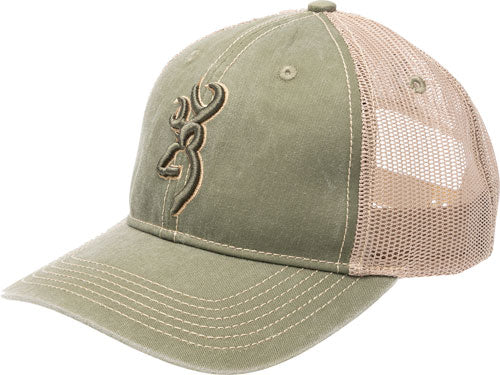 BROWNING CAP COLCORD MESH BACK GREEN OSFM*