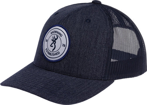 Browning Scout Cap Navy Blue Mesh Back with Circle Logo Patch