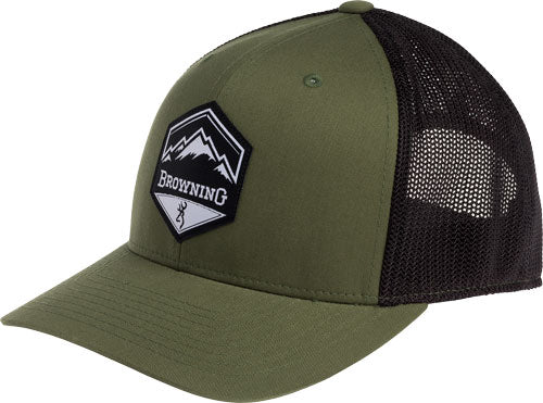 Browning Loden Mountain Buck Buckmark Patch Mesh Snap Back Cap