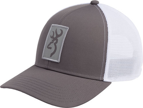 Browning Gray Beacon Logo Mesh Snapback Hat with Patch