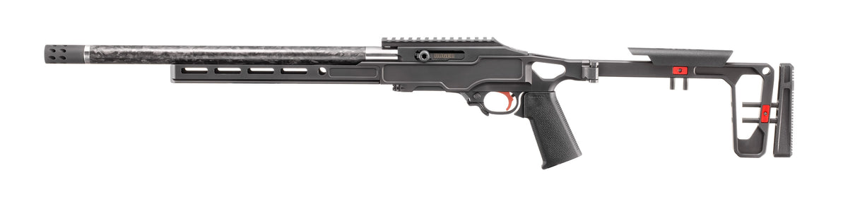 Ruger 31230 10/22 Competition 22 LR 10+1 16.10" Clear Satin Stainless Steel/w/Carbon Fiber Sleeve Threaded Barrel, Black Anodized Picatinny Rail Aluminum Receiver, Arca Swiss/M-LOK Compatible Forend,