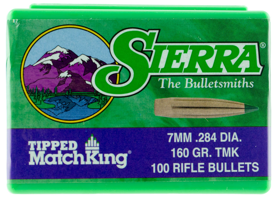 Sierra 7660 Tipped MatchKing 7mm 160gr Reloading Bullets 100/Box