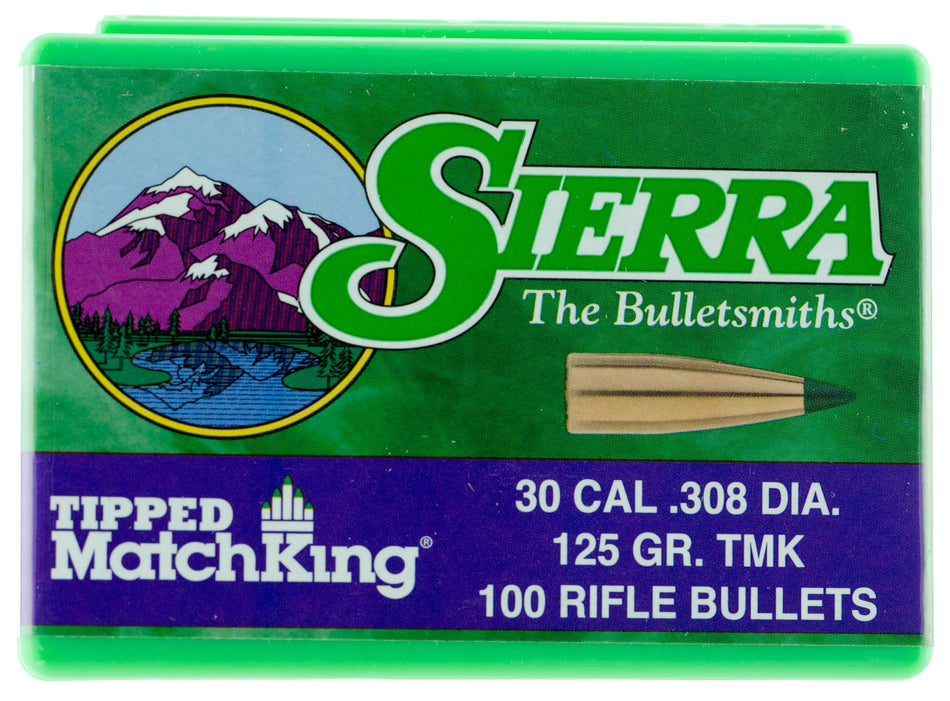 Sierra 7725 Tipped MatchKing 30 Cal 125gr Reloading Bullets 100/Box