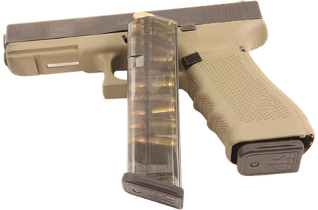 ETS Group Glock 17/18/19/26/45/34 Gen1-5 9mm Luger 10 Round Clear Handgun Magazine