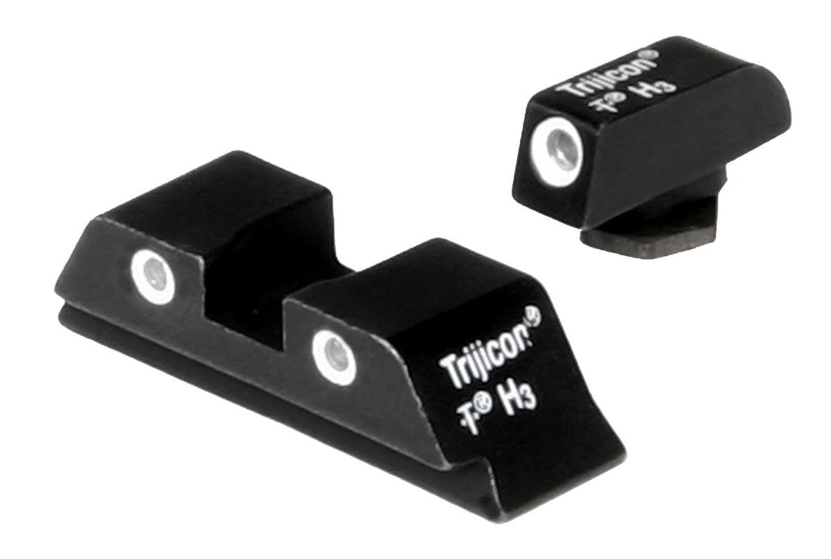 Trijicon Bright & Tough Night Sights 3-Dot White Outline for Glock 17/19/22/23/26/27 and More