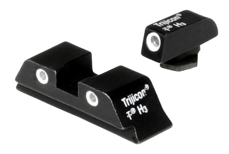 Trijicon Bright & Tough Night Sights 3-Dot White Outline for Glock 17/19/22/23/26/27 and More