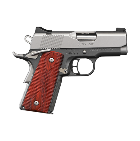 Kimber Mfg.,inc 3200057CA Ultra CDP II (CA) 45 ACP 7+1 3" Satin Silver Stainless Steel Slide Matte Black KimPro II Rosewood Double Diamond Grip
