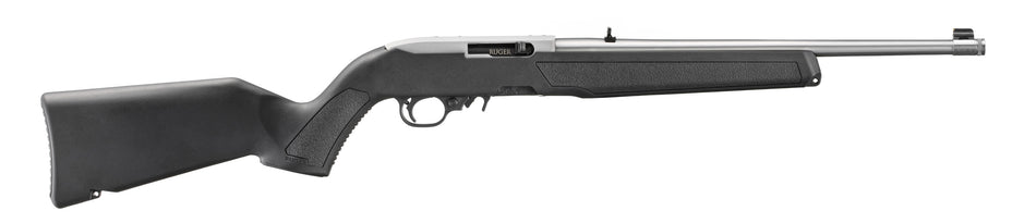 Ruger 10/22 22 LR 10+1 16.40" Satin Stainless Steel Threaded Barrel & Drilled & Tapped Receiver, Black Fixed w/M-LOK Polymer Stock