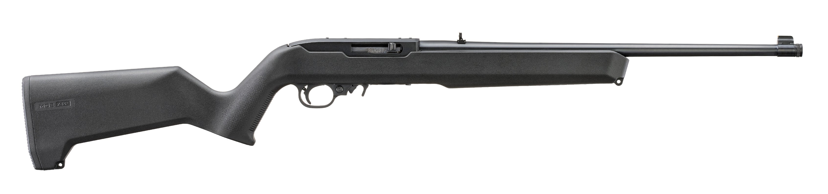 Ruger 32021 10/22 22 LR 10+1 18.50" Satin Black Alloy Steel Threaded Barrel, Drilled & Tapped Receiver, Black Magpul MOE X-22 w/M-LOK Textured Synthetic Stock