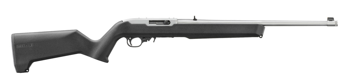 Ruger 32023 10/22 22 LR 10+1 18.50" Satin Threaded Stainless Steel Barrel, Drilled & Tapped Receiver, Black Magpul MOE X-22 w/M-LOK Textured Synthetic Stock