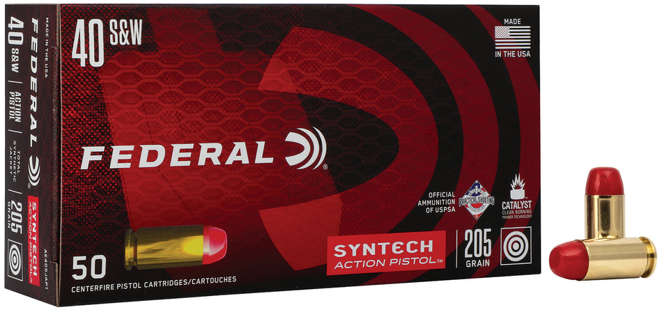 American Eagle Syntech Action Pistol Total Syntech Jacket Flat Nose 205 Grain .40 S&W 850 fps