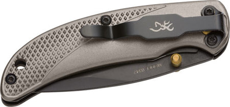 Browning Black and Carbon Gray Prism III Folding Hunter Knife 2.38"