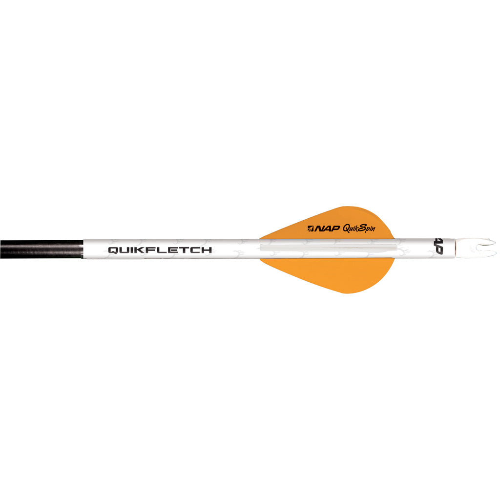 NAP Quikfletch Right Offset Quikspin Vanes White/Orange 6 pk.