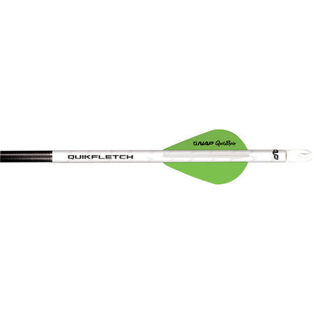 NAP Quikfletch Right Offset Quikspin Vanes White/Green 6 pk.