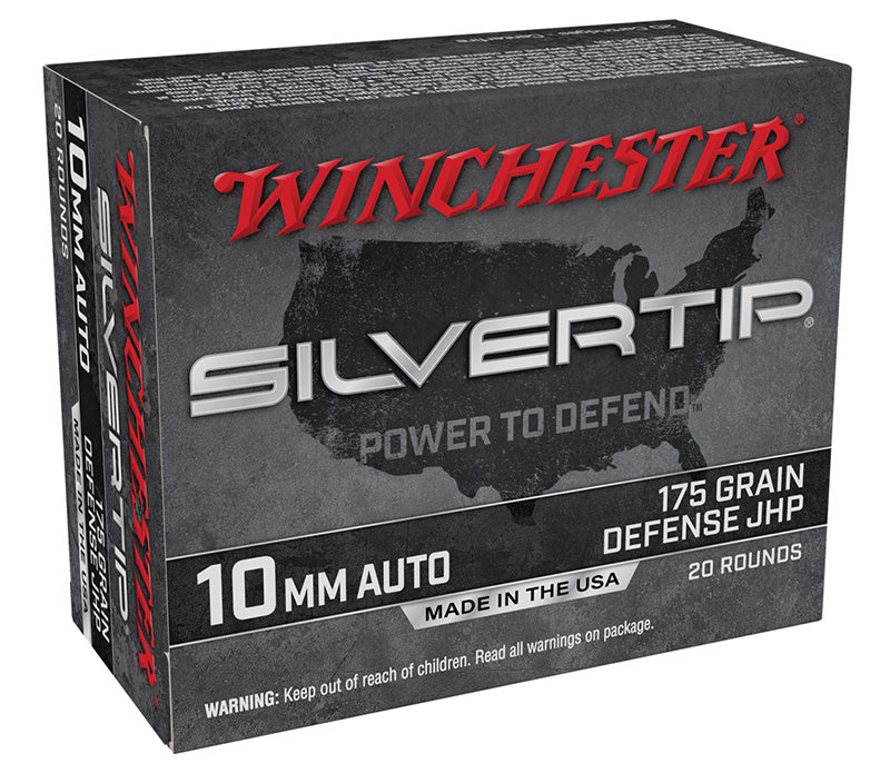 Winchester Super X Silvertip 10mm Auto 175 grain Jacketed Hollow Point ammunition