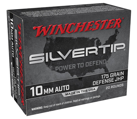 Winchester Super X Silvertip 10mm Auto 175 grain Jacketed Hollow Point ammunition