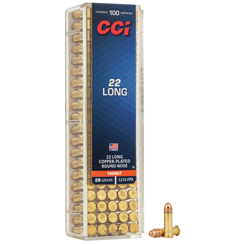 CCI Long HV .22 Long Rifle 29 grain Copper-Plated Round Nose ammunition