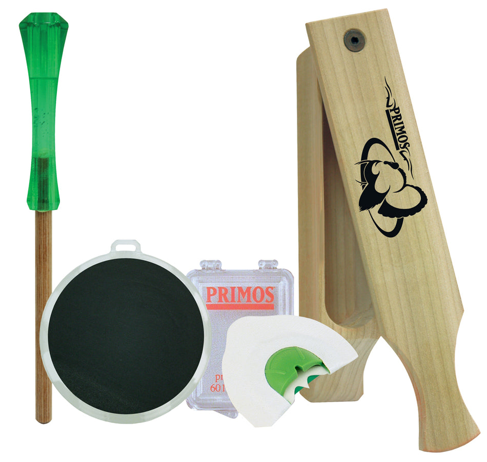 Primos Turkey Call Starter Kit - Sonic Dome Mouth, Slate, Striker & Double Sided Box