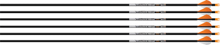 Easton Axis 5MM SPT 400 HalfOut 6-Pack Arrow Set with 2" Blazer Vanes