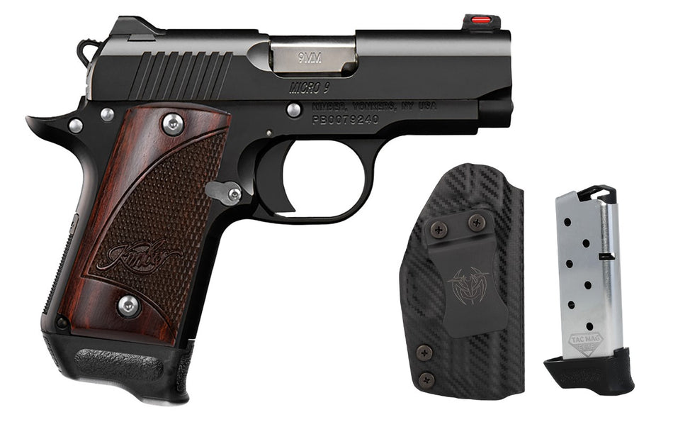 KIMBER 3300253 MICRO 9 BLACK RSWD 9MM 3.15" RTC