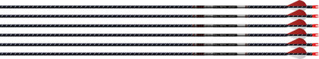 Easton 5MM FMJ 300 Arrow Pack (6) Autumn Orange with 2" Bully Vanes
