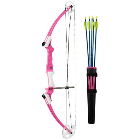 Genesis Pink Right Hand Complete Bow Set with Tube Quiver