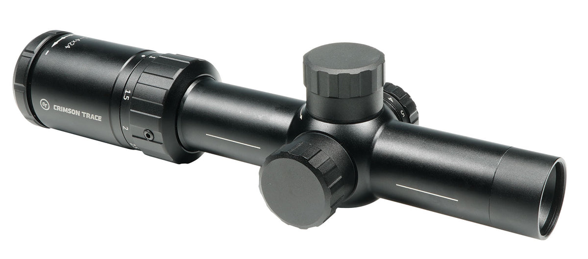 Crimson Trace 2 Series 1-4x24mm Red LED Illuminated FFP MOA/MOA Tactical Riflescope